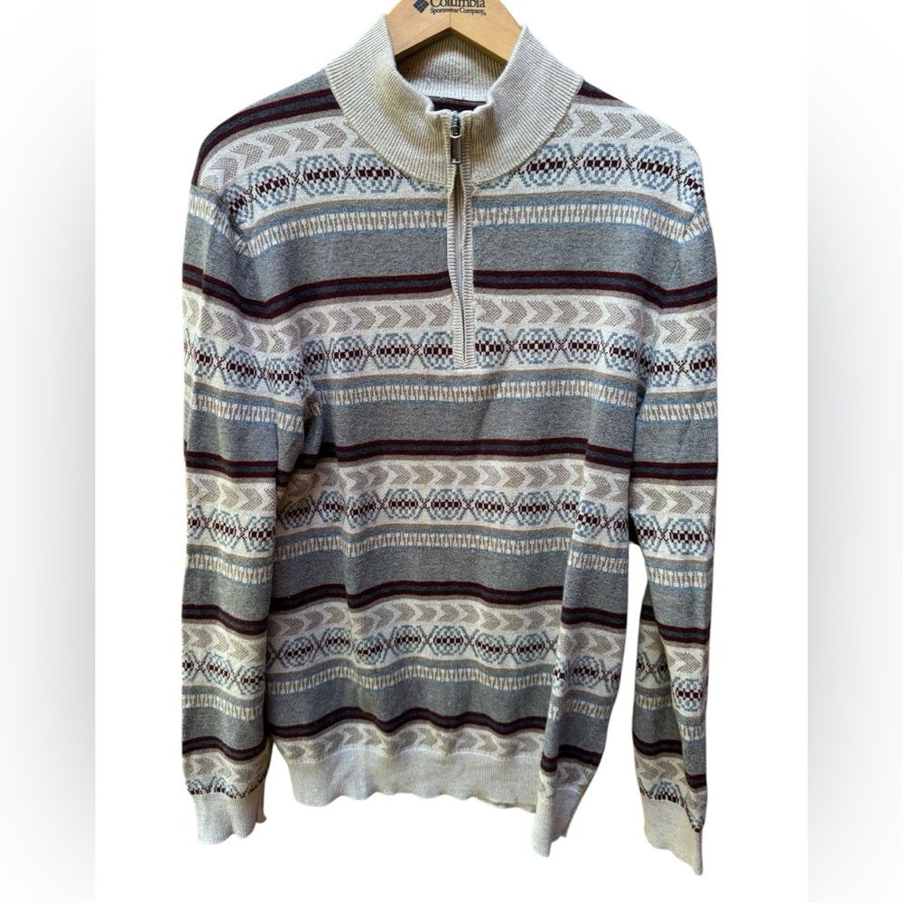 Tasso Elba Front Quarter‎ Zip Pullover Thin Sweater